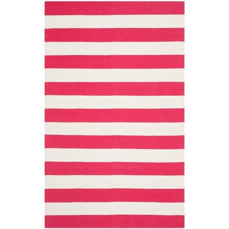 Safavieh 9 x 12 ft. Montauk Flat Weave & Hand Loomed Rectangle Area Rug Red & Ivory MTK712B-9
